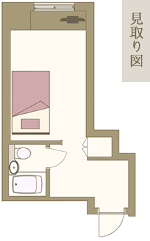 洋室シングル　見取り図